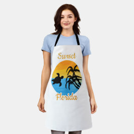 フロリダのかわいい夕日 エプロン