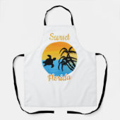 フロリダのかわいい夕日 エプロン (正面)