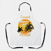 フロリダのかわいい夕日 エプロン (正面)