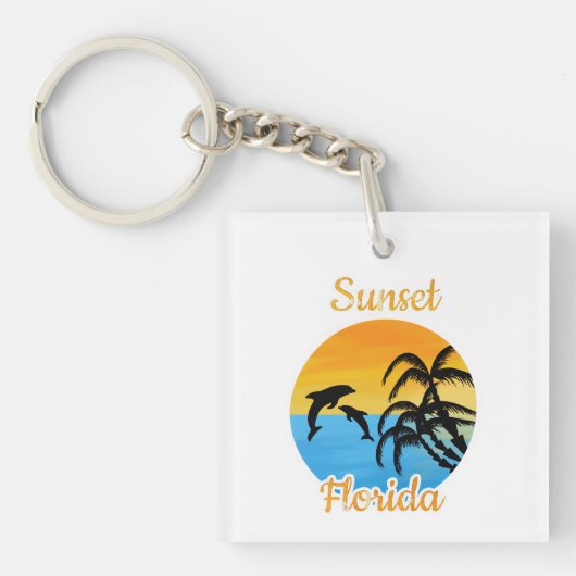 フロリダのかわいい夕日 キーホルダー (正面)