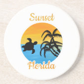 フロリダのかわいい夕日 コースター (正面)