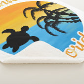 フロリダのかわいい夕日 シェルパブランケット (3/4)