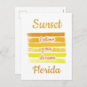 フロリダのかわいい夕日 シーズンポストカード (正面/裏面)