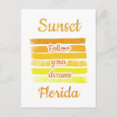 フロリダのかわいい夕日 シーズンポストカード (正面)