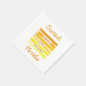 フロリダのかわいい夕日 スタンダードカクテルナプキン (角)