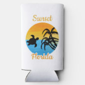 フロリダのかわいい夕日 スリム缶クーラー (裏面)