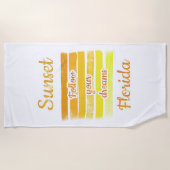 フロリダのかわいい夕日 ビーチタオル (正面)