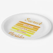 フロリダのかわいい夕日 ペーパープレート (アングル)