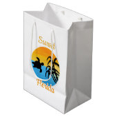 フロリダのかわいい夕日 ミディアムペーパーバッグ (正面アングル)