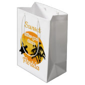 フロリダのかわいい夕日 ミディアムペーパーバッグ (裏面アングル)