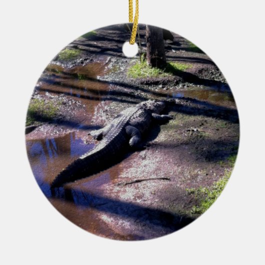 フロリダのわに セラミックオーナメント (正面)