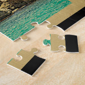 フロリダのイルカのヴィンテージ旅行への歓迎 ジグソーパズル (側面)