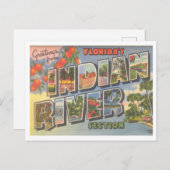 フロリダのインディアン川ヴィンテージからの挨拶 ポストカード (正面/裏面)