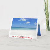 フロリダのクリスマスカードはテーマを浜に引き上げます シーズンカード (裏面)