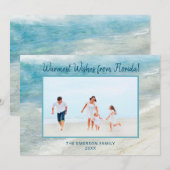 フロリダのクリスマスカード | ホリデービーチフォトカード シーズンカード (正面/裏面)