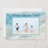 フロリダのクリスマスカード | 休日のビーチ写真カード シーズンカード (正面)