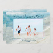 フロリダのクリスマスカード | 休日のビーチ写真カード シーズンカード (正面/裏面)