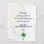 フロリダのクリスマストロピカルハッピーホリデー シーズンカード (裏面)