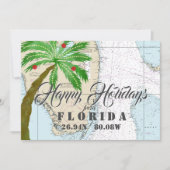 フロリダのクリスマストロピカルホリデー シーズンカード (正面)