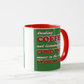 フロリダのクリスマスミュージックとコーヒー マグカップ (正面右)