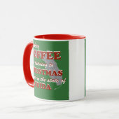 フロリダのクリスマスミュージックとコーヒー マグカップ (正面左)