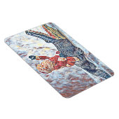 フロリダのクリスマスSanta Clausアリゲーターに乗る マグネット (右側)