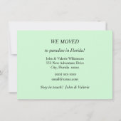 フロリダのグリーティングムービングアナウンス (裏面)
