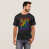 フロリダのゲイ私はゲイが愛誇りを持ったLGBTQ Gaと言う Tシャツ (正面フル)