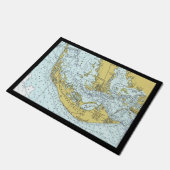 フロリダのサニベル島のヴィンテージ地図 ドアマット (アングル)