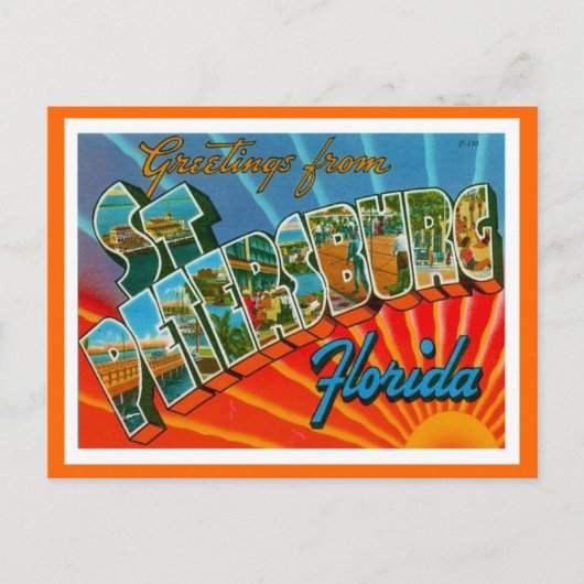 フロリダのサンクトペテルブルクからのご挨拶 ポストカード (正面)