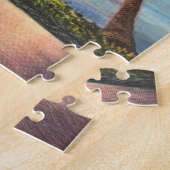 フロリダのサンセットとヤシの木のカラフル ジグソーパズル (側面)