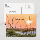 フロリダのシーオーツの日の出 サンキュー ポストカード (正面/裏面)