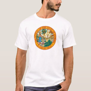 フロリダのシール、米国州のシールのTシャツ Tシャツ