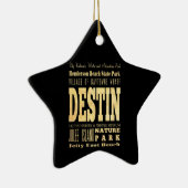 フロリダのタイポグラフィの芸術のDestin都市 セラミックオーナメント (右)