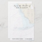 フロリダのデッキからあなたのボート名航海の 便箋 (正面/裏面)