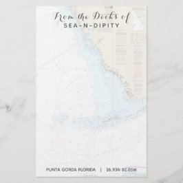 フロリダのデッキからあなたのボート名航海の 便箋