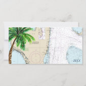 フロリダのトロピカルな幸せな休暇 - 海洋からのグリーティング シーズンカード (裏面)