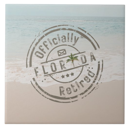 フロリダのトロピカルビーチで正式に引退 タイル (正面)