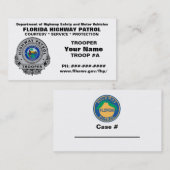 フロリダのハイウェーのパトロールFHP 名刺 (正面/裏面)