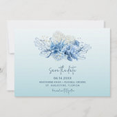 フロリダのビーチ結婚式写真の日付の保存 セーブザデート (正面)