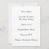 フロリダのビーチ結婚式 招待状 (裏面)