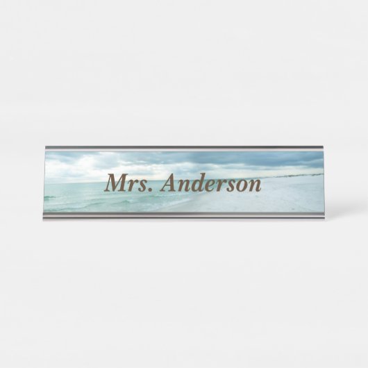 フロリダのビーチ デスクネームプレート (正面)