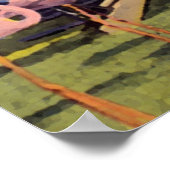 フロリダのピンクのフラミンゴ ポスター (角)