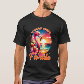 フロリダのフラミンゴのお土産サマーバケーション ビーチ Tシャツ