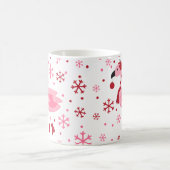 フロリダのフラミンゴの熱帯ビーチのクリスマスの休日 コーヒーマグカップ (中央)