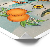 フロリダのフロリダヴィンテージ地図からの挨拶 ポスター (角)