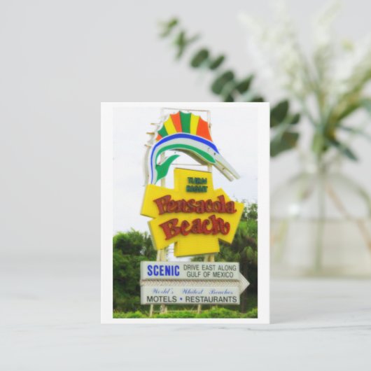 フロリダのペンサコーラビーチ – 右折 ポストカード (スタンド正面)