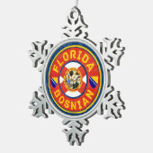 フロリダのボスニア系アメリカ人のクリスマス装飾。 スノーフレークピューターオーナメント (右)