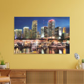 フロリダのマイアミのスカイラインシティ キャンバスプリント (インサイチュ (リビング))