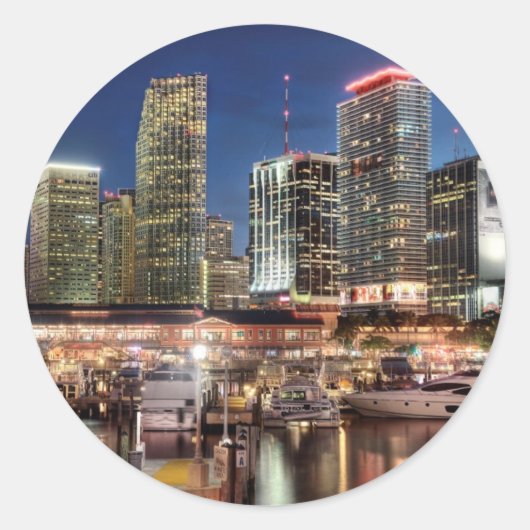 フロリダのマイアミのスカイラインシティ ラウンドシール (正面)